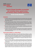 Mutilação Genital Feminina - Convenção do Conselho da Europa sobre a prevenção e o combate à violência sobre as mulheres e violência doméstica (Convenção de Istambul)
