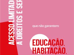 Acesso Limitado a Direitos e Serviços. Que não garantem: Educação, Habitação, Saúde e Vida Digna.