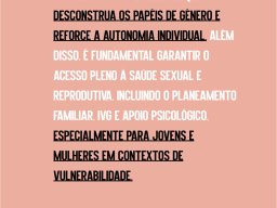 Desconstrua os Papéis de Género e Reforce a Autonomia Individual. Especialmente para Jovens e Mulheres em Contextos de Vulnerabilidade. Beatriz e Mafalada Rodrigues - NFFDUL